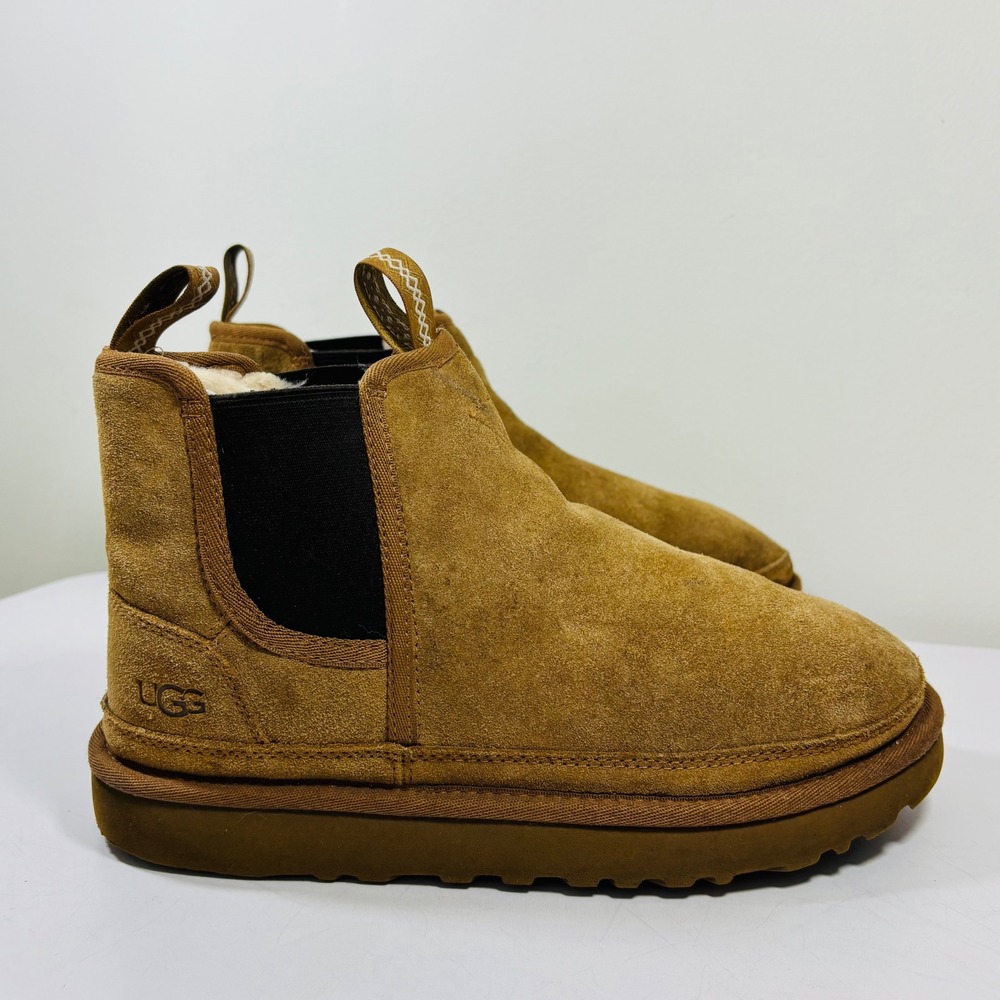 UGG‎ Men's Neumel Suede Chelsea Boots Chestnut Size 7 Style 1121644